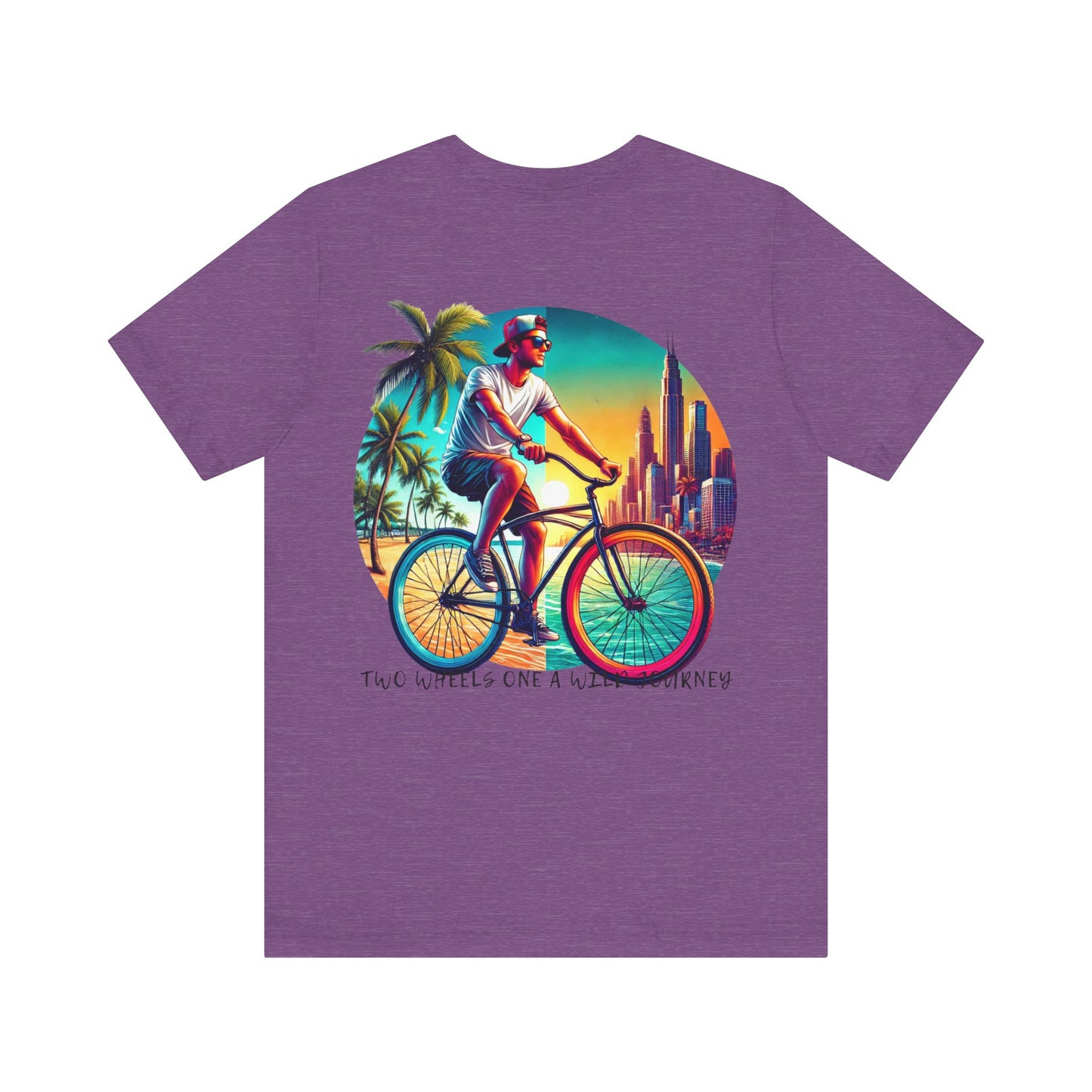 Adventure Cyclist Tee  – Ride Between Paradise & The Future"