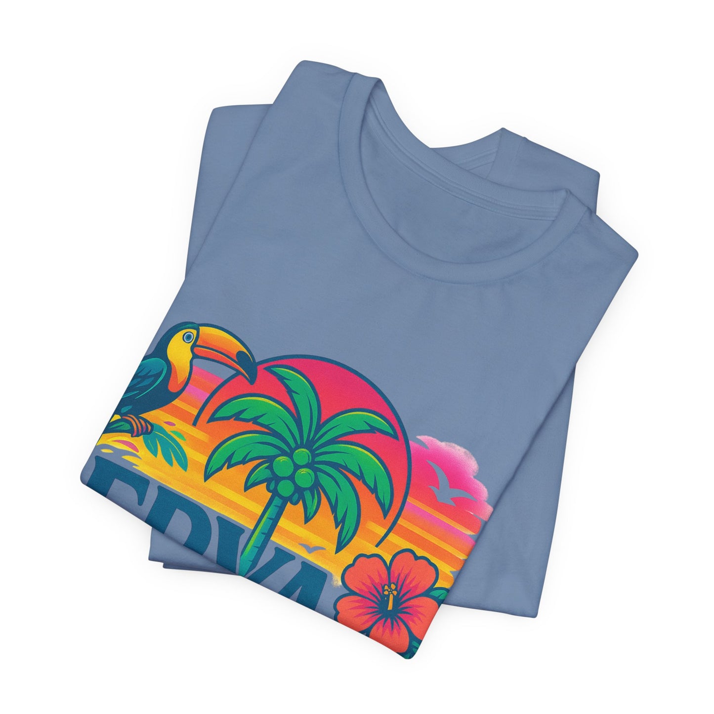 "ERYAH" Tropical Sunset Palm Tree Tee