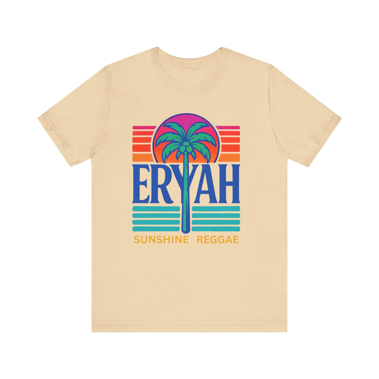 "ERYAH @ The   Space" Tropical Street Tee – Sunset & Palm Tree