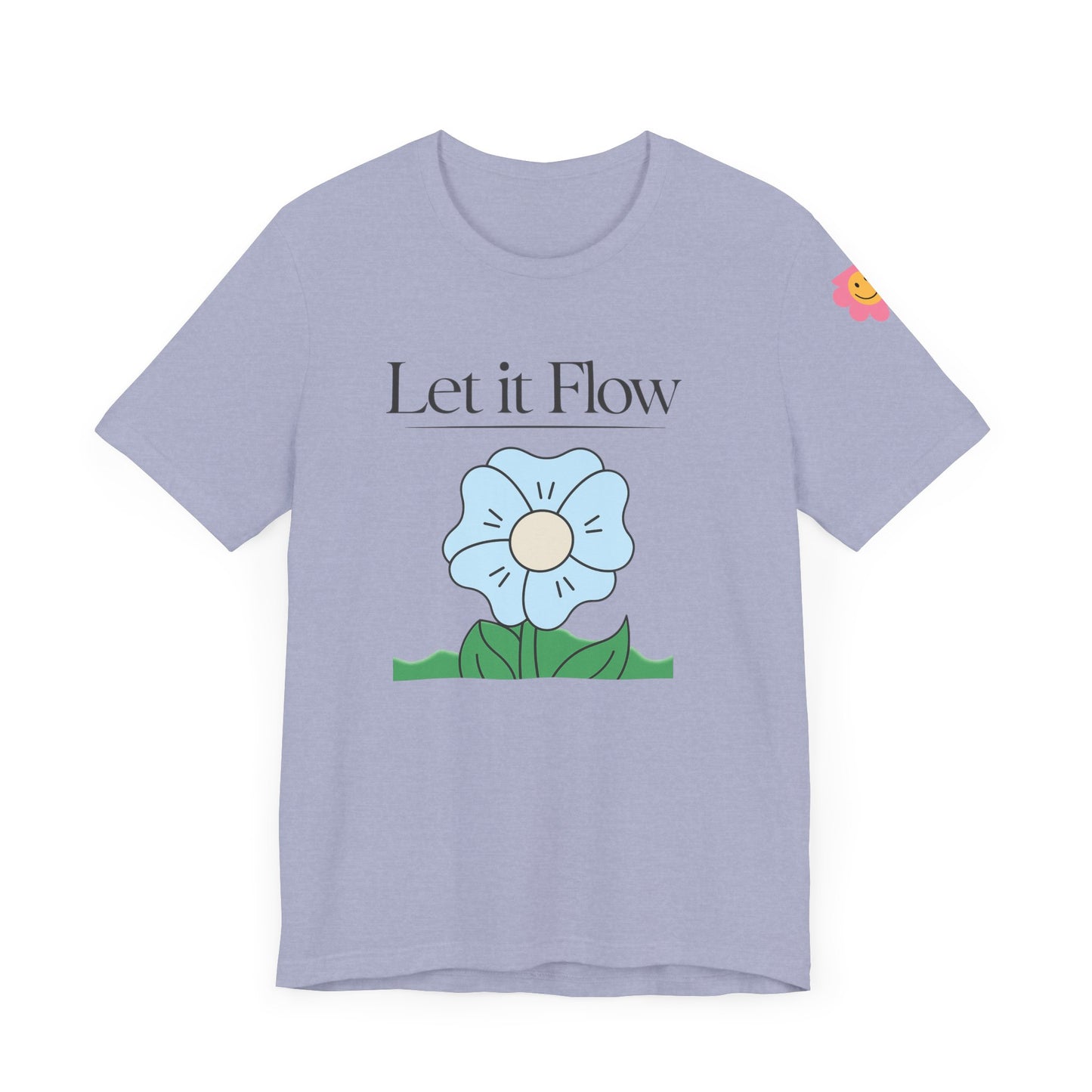 🌸 "Let It Flow" Minimalist Floral Tee – Breathe Easy, Live Lightly 🌸