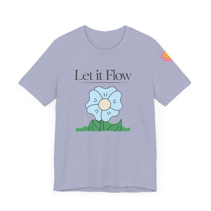 🌸 "Let It Flow" Minimalist Floral Tee – Breathe Easy, Live Lightly 🌸