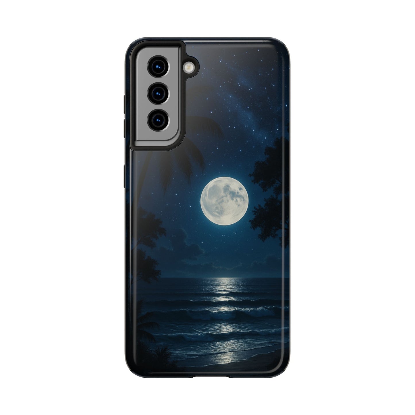 Moonlit Ocean Tough Phone Case, Starry Night Phone Protector, Beach Vibe Phone Cover, Gift for Ocean Lovers, Travel Accessories