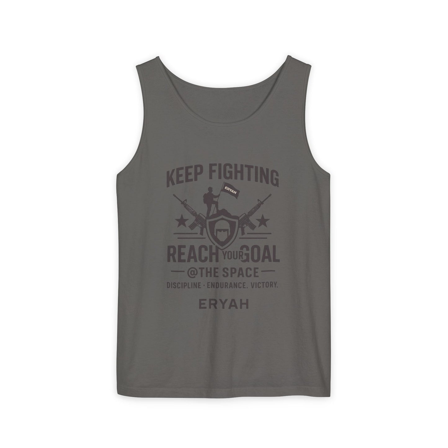 Fearless Warrior Tank Top - Vintage Garment-Dyed Unisex Gym Shirt