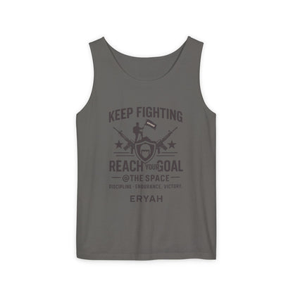 Fearless Warrior Tank Top - Vintage Garment-Dyed Unisex Gym Shirt
