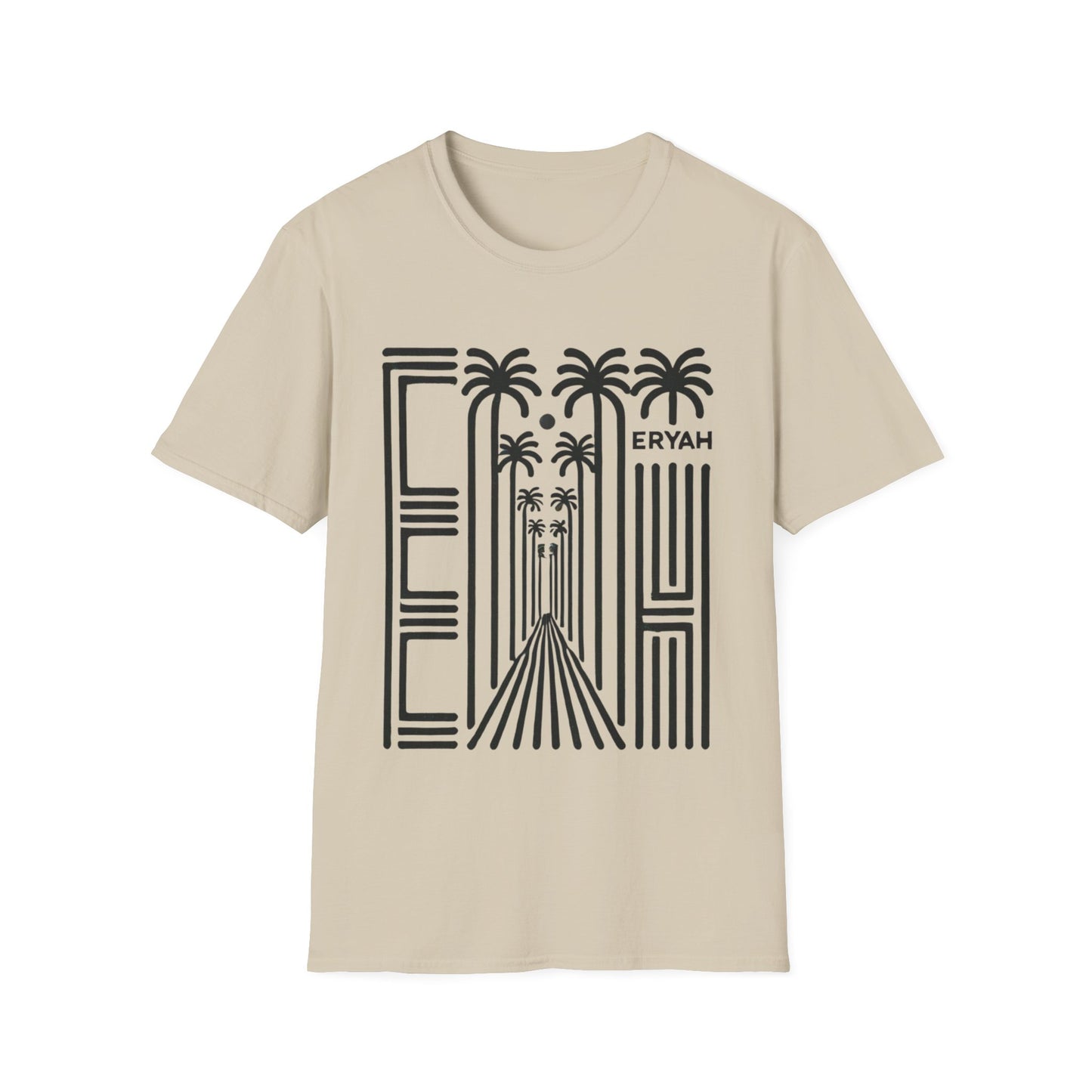 🌴 ERYAH "DESERT OASIS" PALM PATHWAY TEE — MINIMALIST WANDERLUST VIBES 🌴