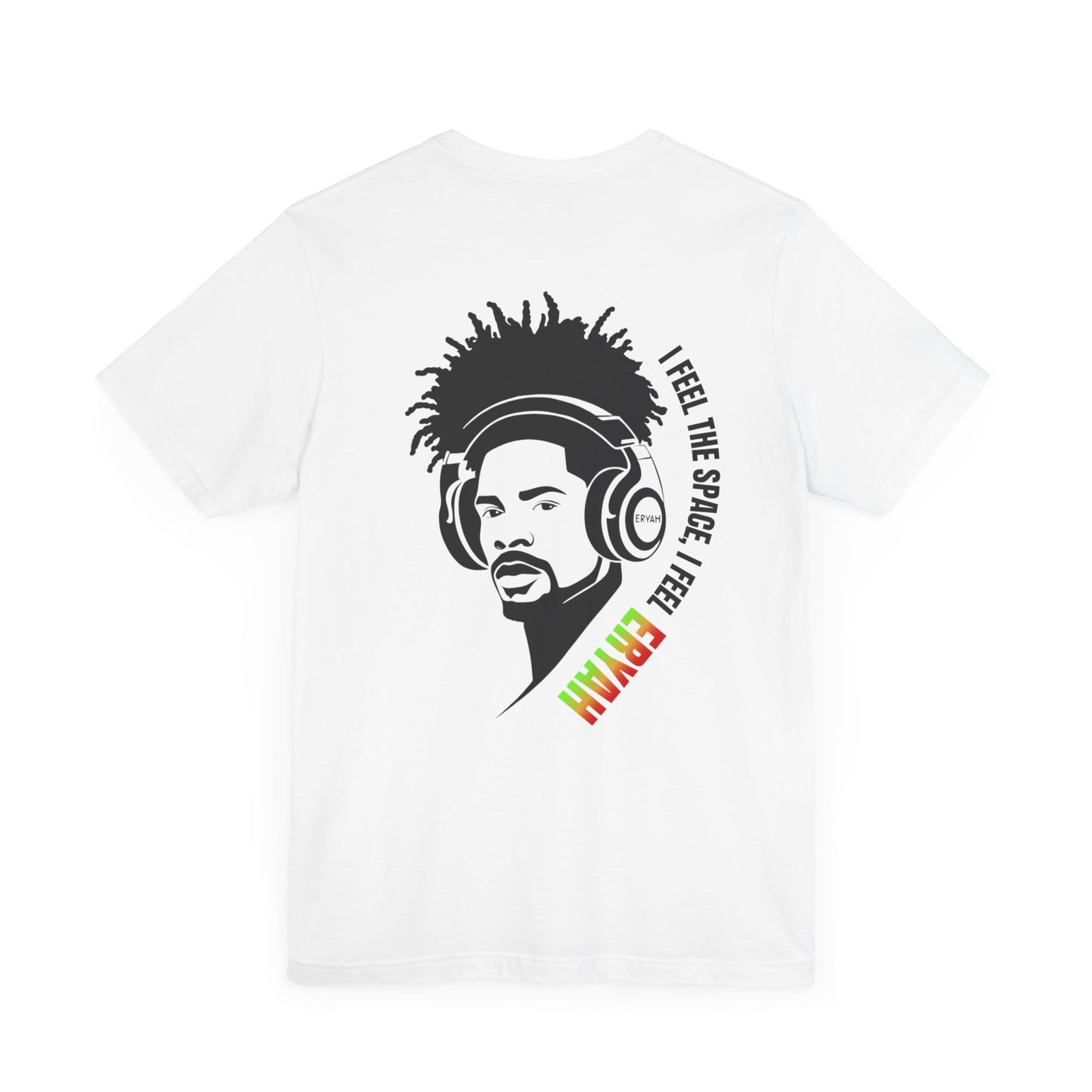 🎵"I Feel The Space – Rasta Headphone Minimalist Tee"🎵