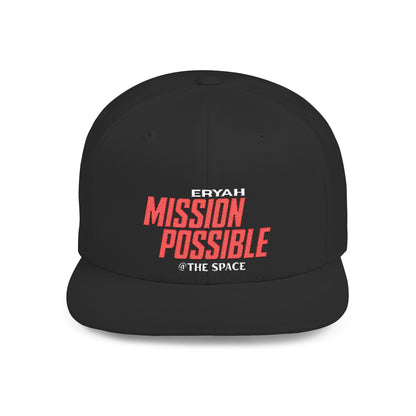 Mission Possible Flat Bill Snapback Hat, Stylish Snapback Cap for Casual Outings, Perfect Gift for Graduations, Birthdays, and Celebrations