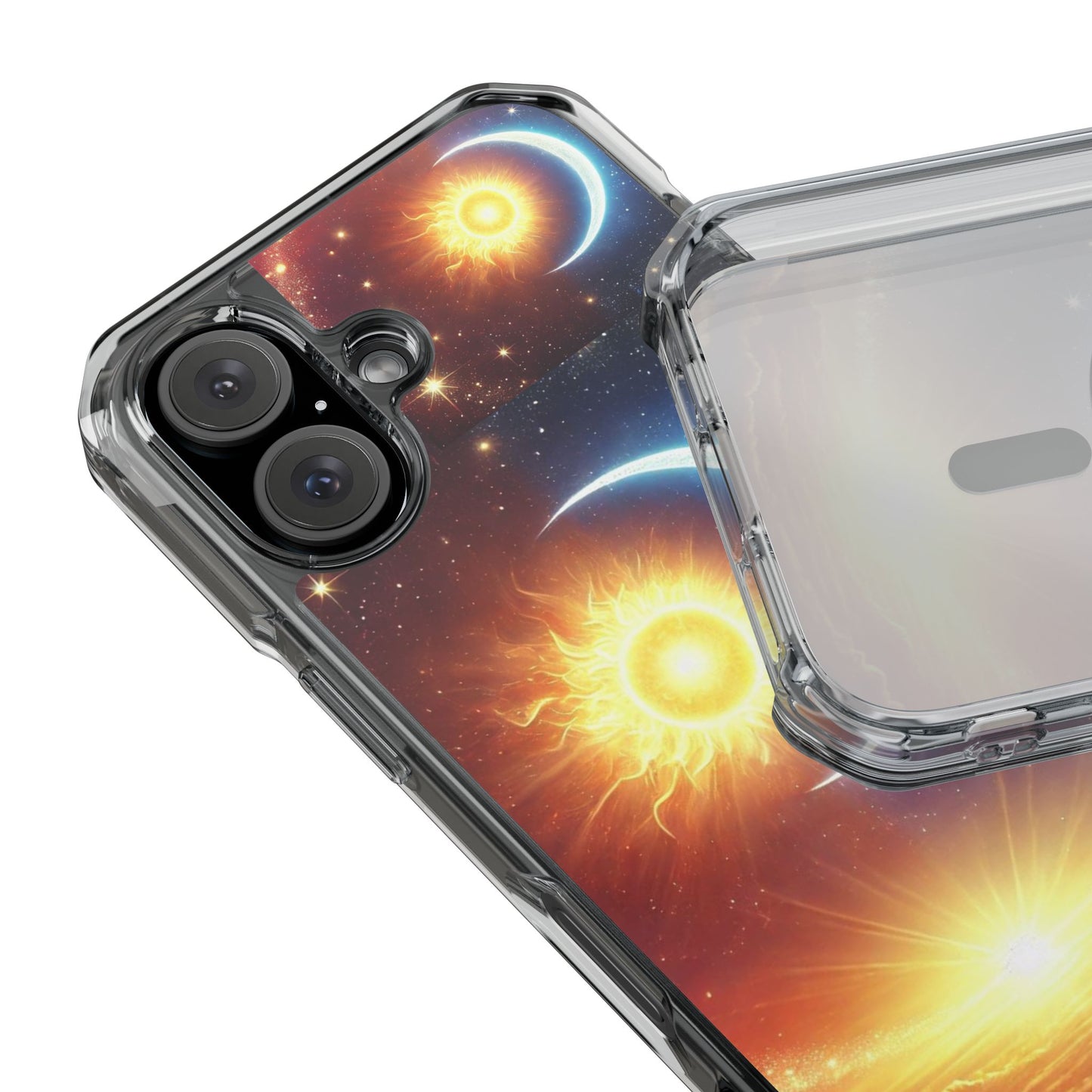 Cosmic Sun & Moon Design, Phone Case