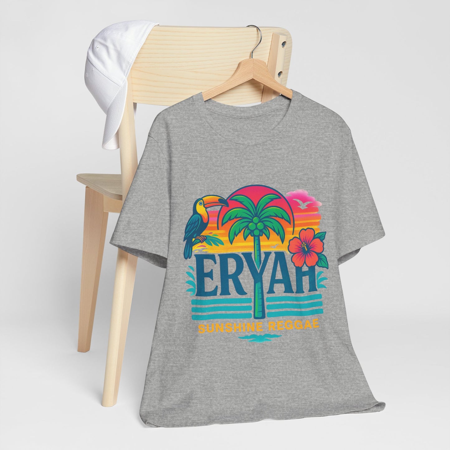 "ERYAH" Tropical Sunset Palm Tree Tee