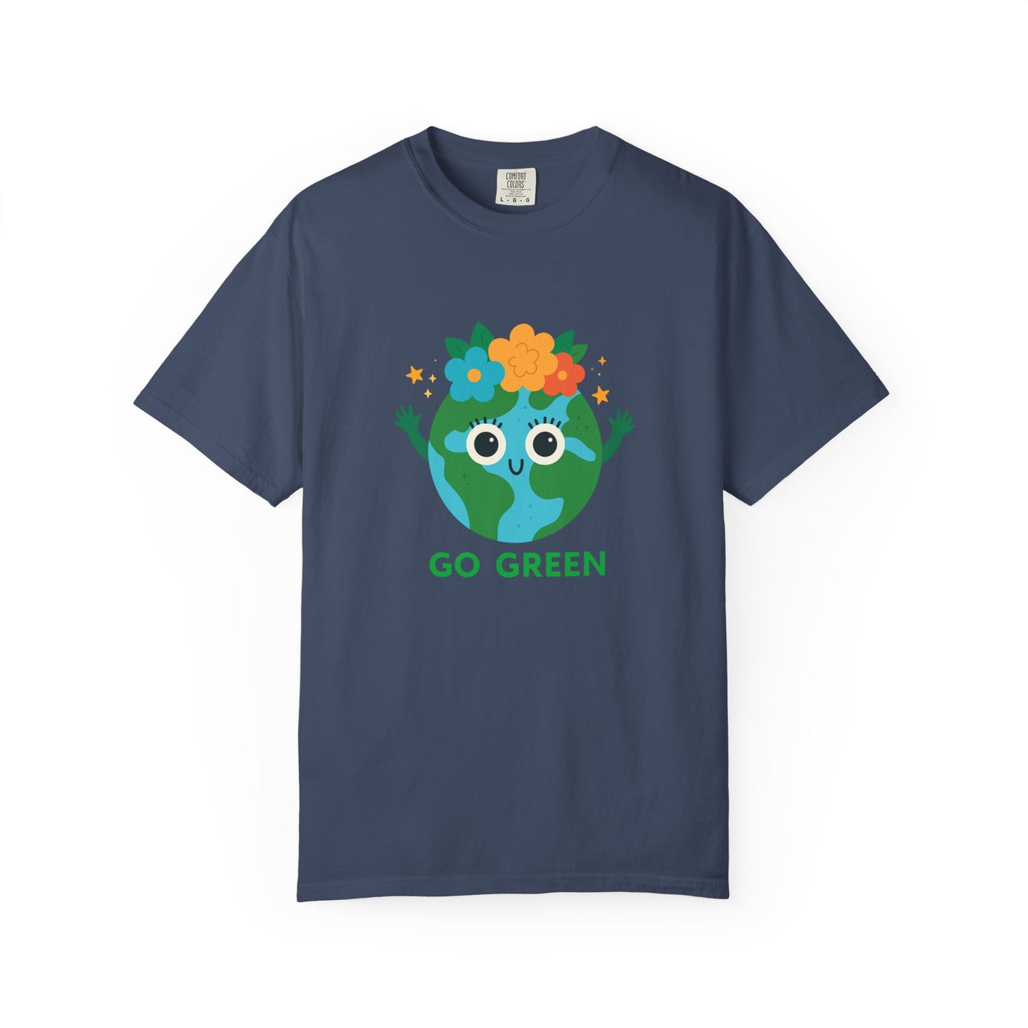 Happy Earth Day Tee - "GO GREEN" Cute Planet Design