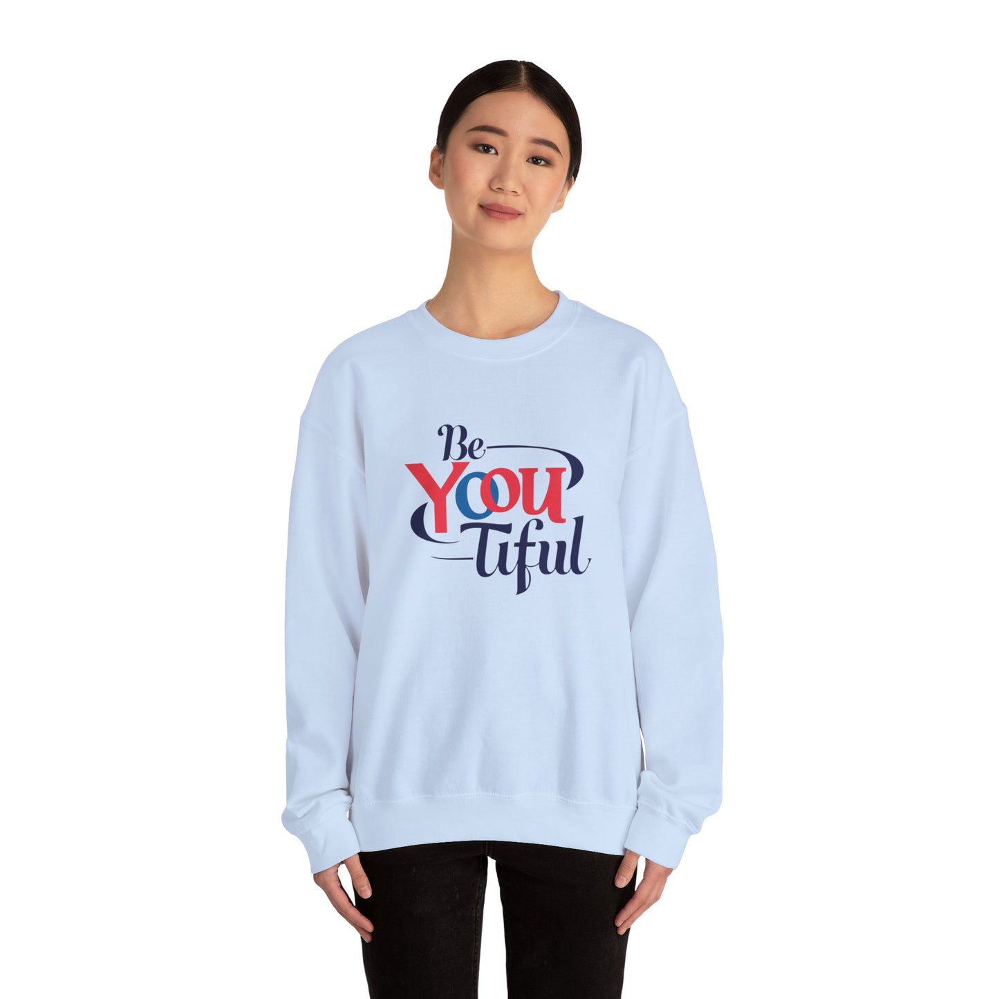 Be You Tiful Sweatshirt | Cozy Unisex Crewneck | Inspirational Gift | Casual Wear | Self-Love Reminder | Perfect for All Occasions