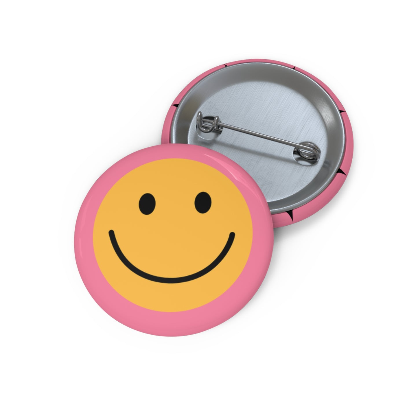 Smiley Face Custom Pin Buttons | Fun Accessories for Gifts, Party Favors, Good Vibes, Badge Pins, & DIY Projects
