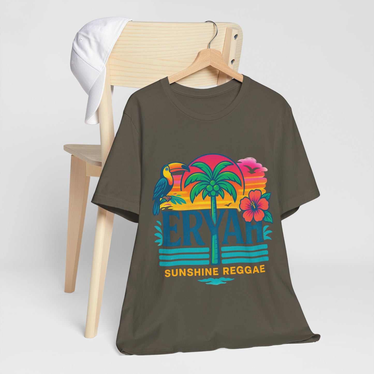 "ERYAH" Tropical Sunset Palm Tree Tee