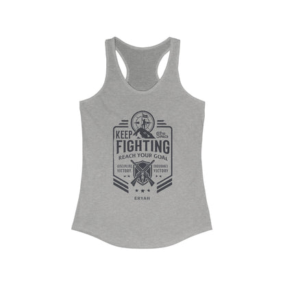 🏆 "Keep Fighting: Reach Your Goal", Women's  Racerback Tank Top