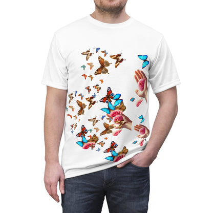 "Flutter Bloom – Handheld Harmony Edition Tee  "