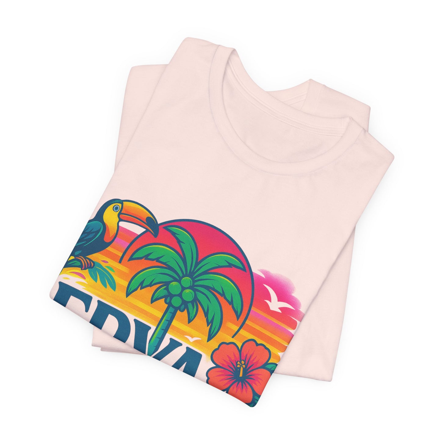 "ERYAH" Tropical Sunset Palm Tree Tee
