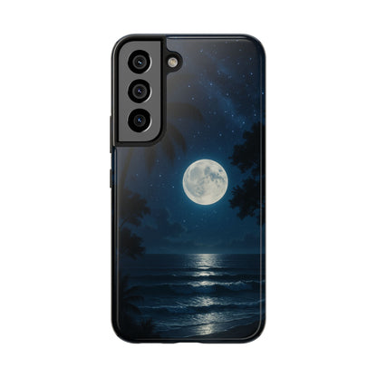 Moonlit Ocean Tough Phone Case, Starry Night Phone Protector, Beach Vibe Phone Cover, Gift for Ocean Lovers, Travel Accessories