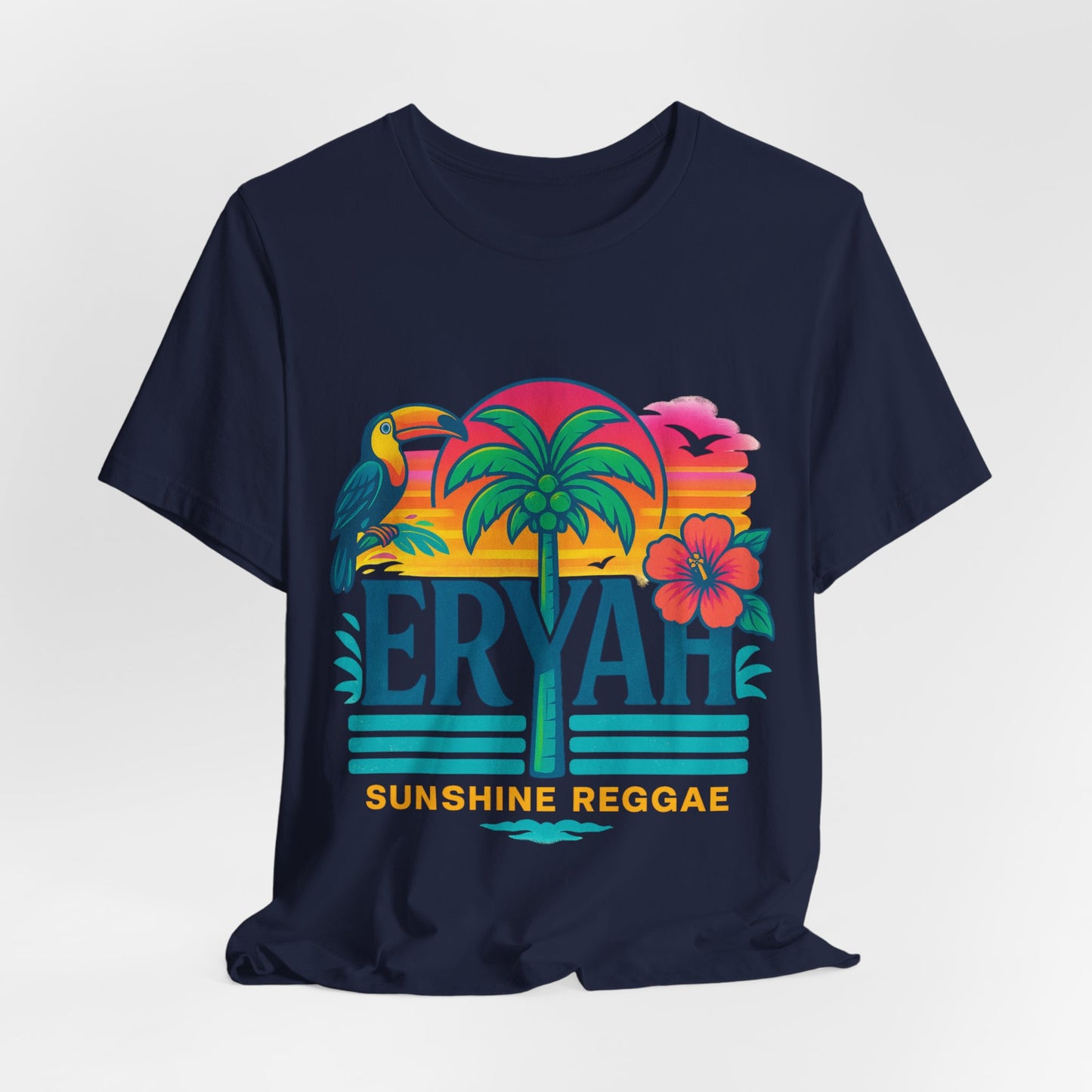 "ERYAH" Tropical Sunset Palm Tree Tee