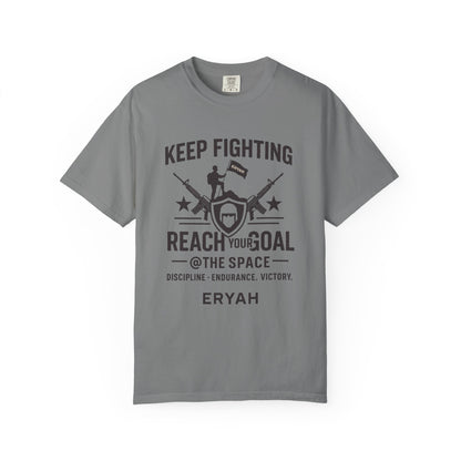 “KEEP FIGHTING” Motivational Military Tee by ERYAH