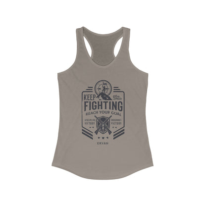 🏆 "Keep Fighting: Reach Your Goal", Women's  Racerback Tank Top