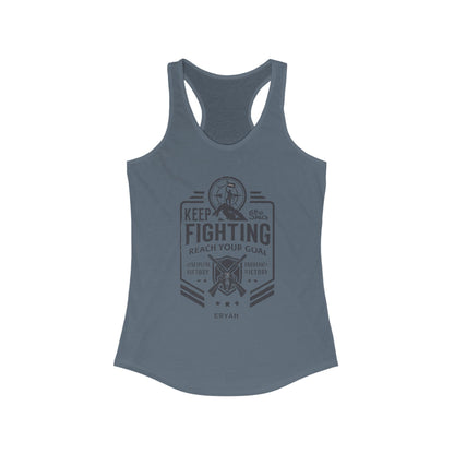 🏆 "Keep Fighting: Reach Your Goal", Women's  Racerback Tank Top