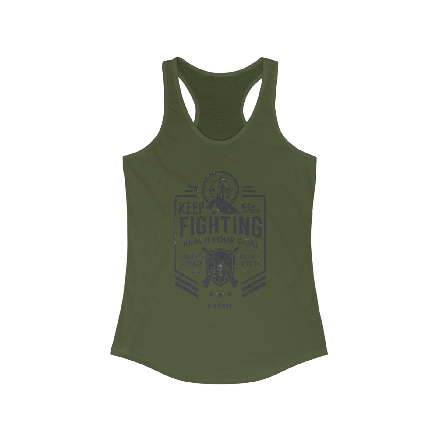 🏆 "Keep Fighting: Reach Your Goal", Women's  Racerback Tank Top