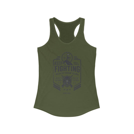 🏆 "Keep Fighting: Reach Your Goal", Women's  Racerback Tank Top