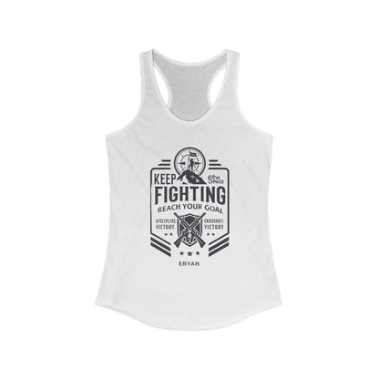 🏆 "Keep Fighting: Reach Your Goal", Women's  Racerback Tank Top