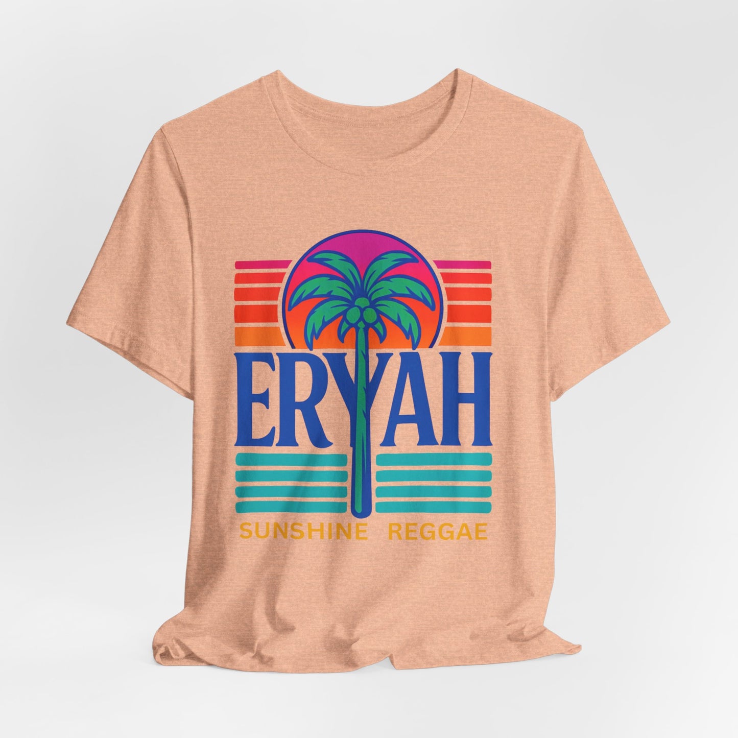 "ERYAH @ The   Space" Tropical Street Tee – Sunset & Palm Tree