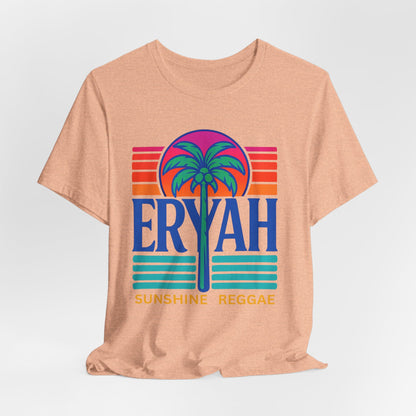 "ERYAH @ The   Space" Tropical Street Tee – Sunset & Palm Tree