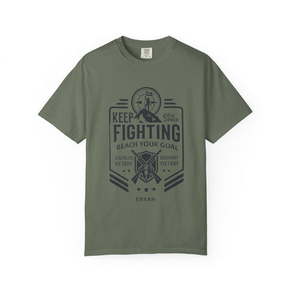 “KEEP FIGHTING” Motivational Military Tee by ERYAH