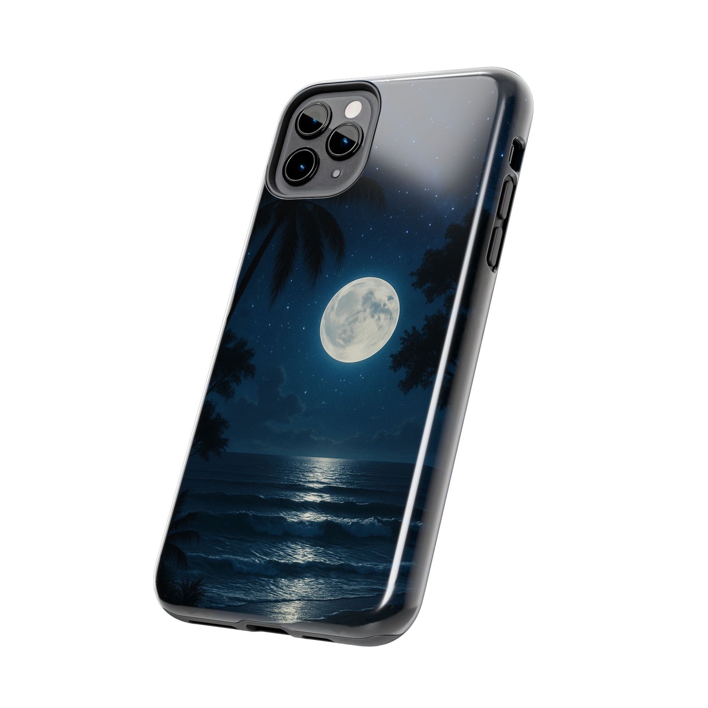 Moonlit Ocean Tough Phone Case, Starry Night Phone Protector, Beach Vibe Phone Cover, Gift for Ocean Lovers, Travel Accessories