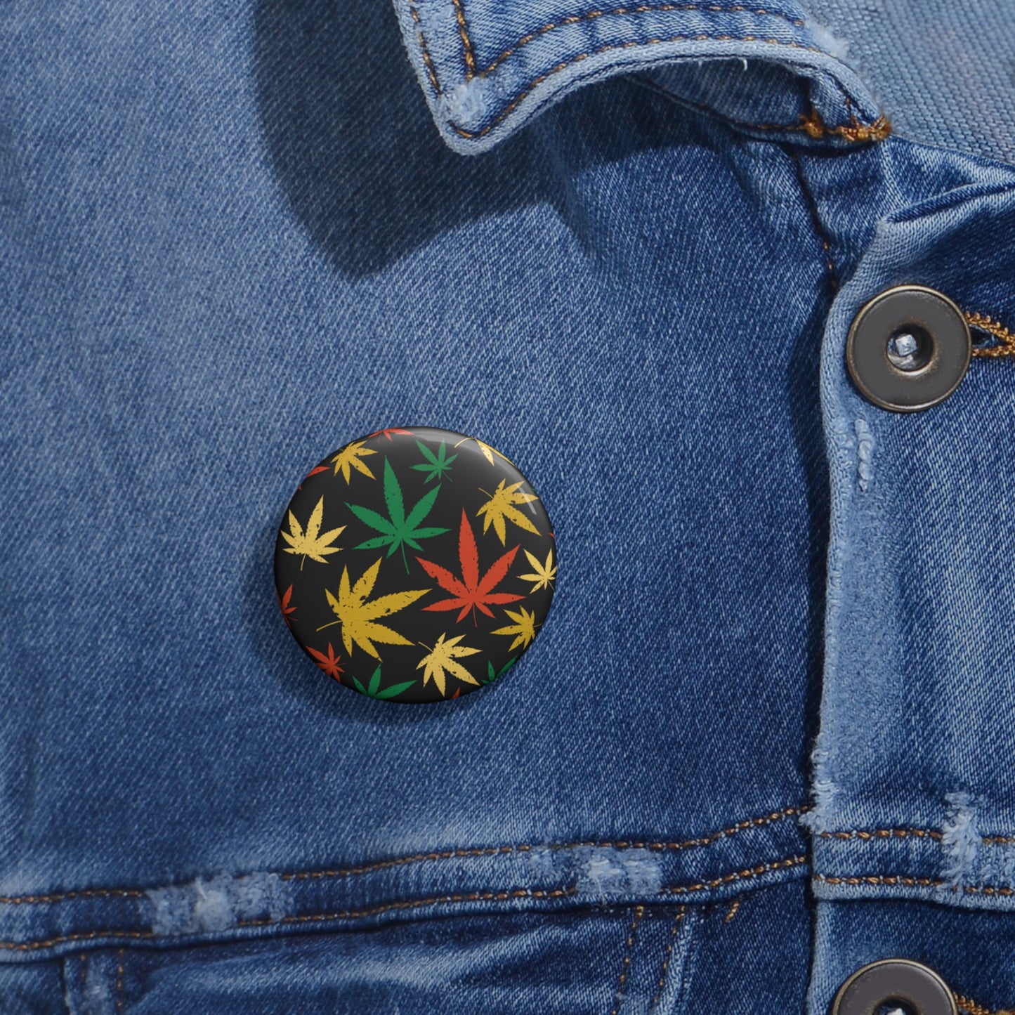 Custom Cannabis Leaf Pin Buttons, Funky Button Badges, Unique Gifts for Bud Lovers, Music Festivals, Party Favors, Fashion Accessories