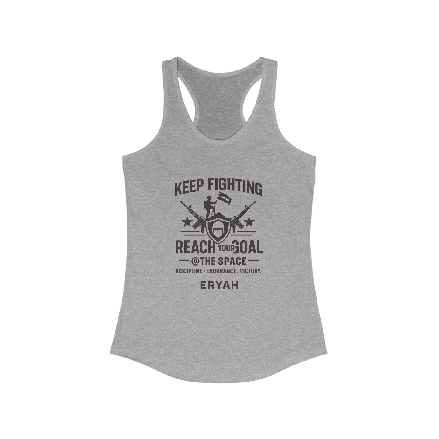 🏆 "Keep Fighting: Reach Your Goal", Women's Ideal Racerback Tank