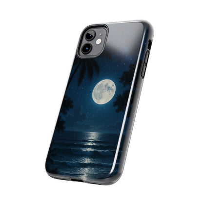 Moonlit Ocean Tough Phone Case, Starry Night Phone Protector, Beach Vibe Phone Cover, Gift for Ocean Lovers, Travel Accessories