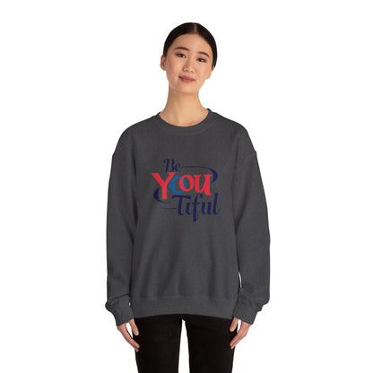 Be You Tiful Sweatshirt | Cozy Unisex Crewneck | Inspirational Gift | Casual Wear | Self-Love Reminder | Perfect for All Occasions