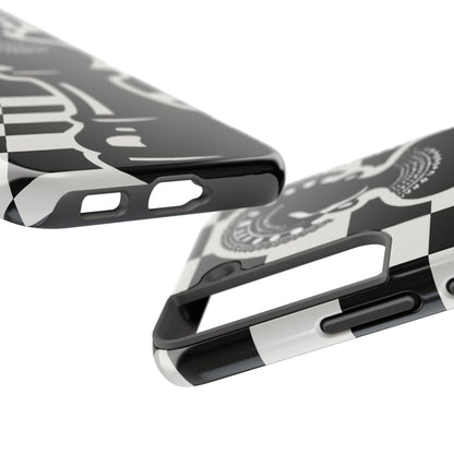 Chess Queen Phone Case, Tough Phone Cases, Stylish Accessories, Unique Gift, Geometric Design, Black and White Aesthetic