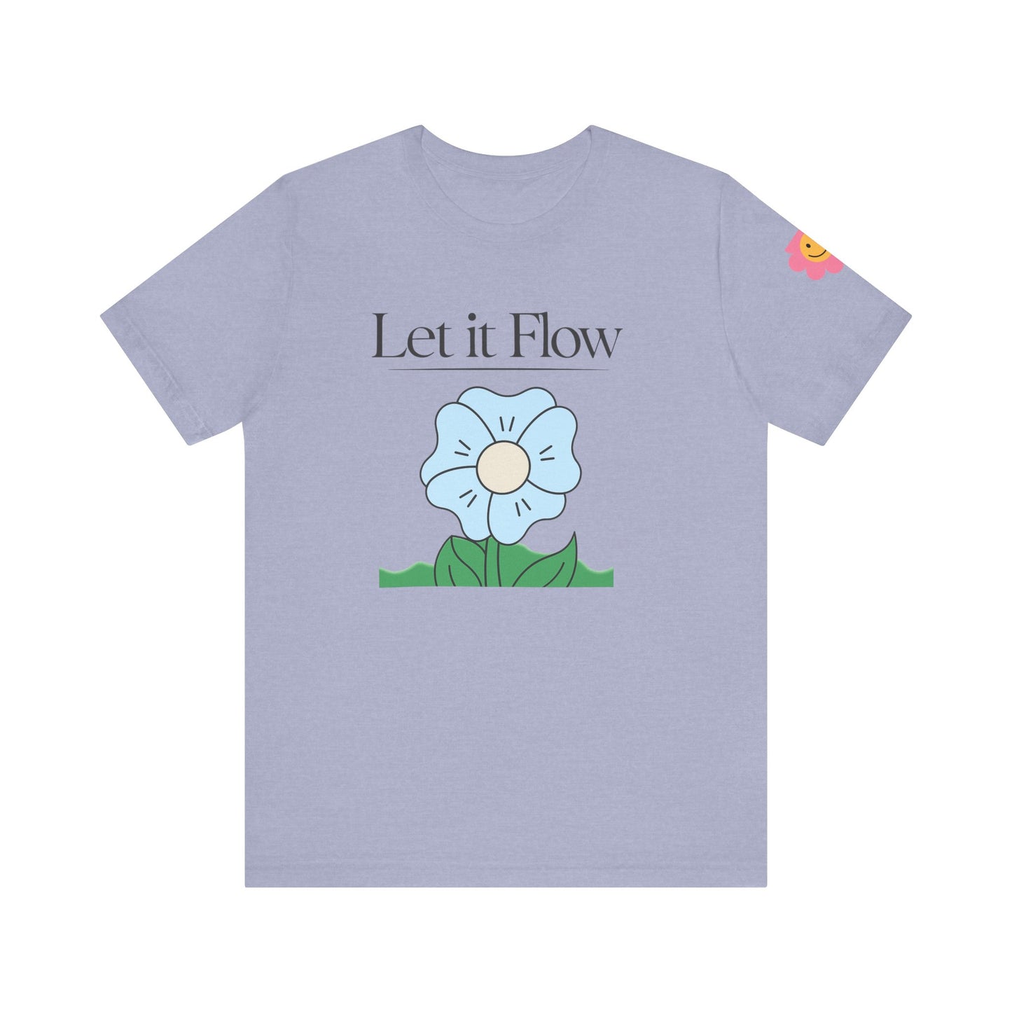 🌸 "Let It Flow" Minimalist Floral Tee – Breathe Easy, Live Lightly 🌸