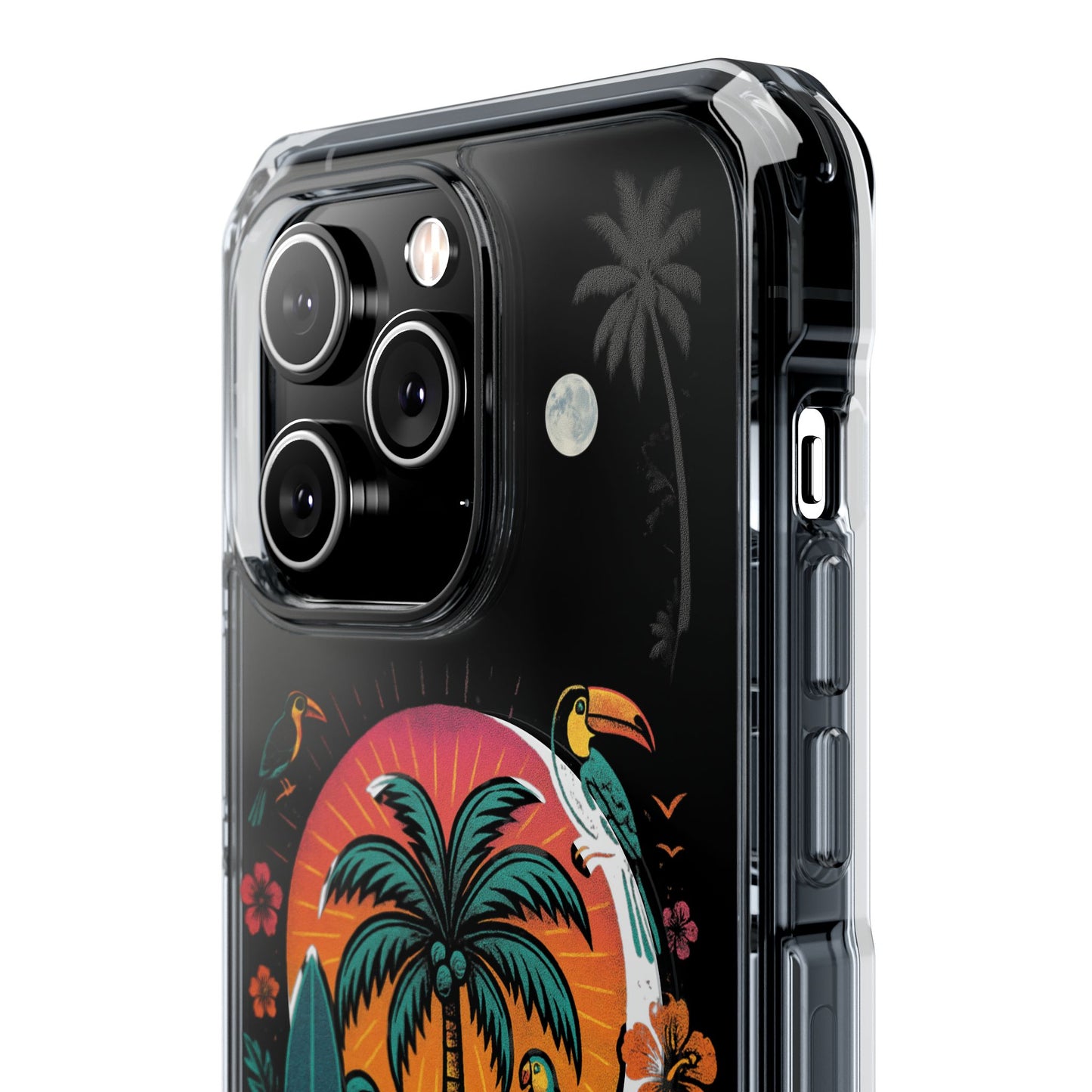 Tropical Phone Case featuring ,Eryah, Island State of Mind' Design,  Clear Magnetic Impact Protection, Perfect Gift for Vacation