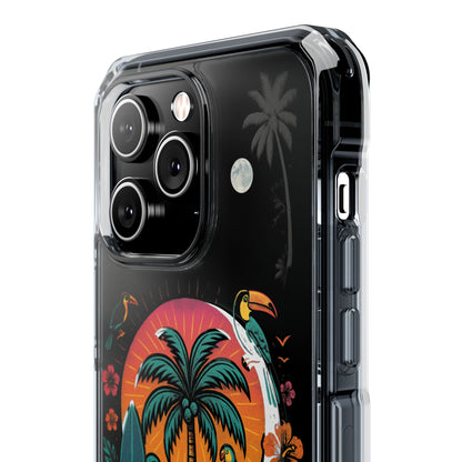 Tropical Phone Case featuring ,Eryah, Island State of Mind' Design,  Clear Magnetic Impact Protection, Perfect Gift for Vacation