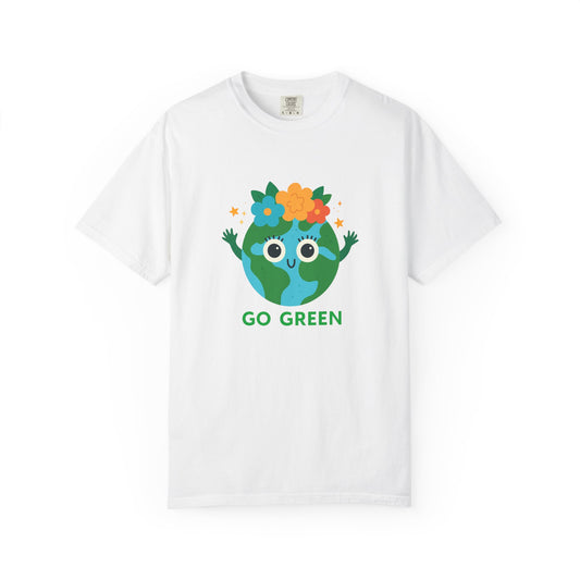 Happy Earth Day Tee - "GO GREEN" Cute Planet Design