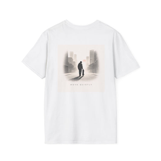Move Quietly Skate Hero T-Shirt — Minimalist Urban Streetwear