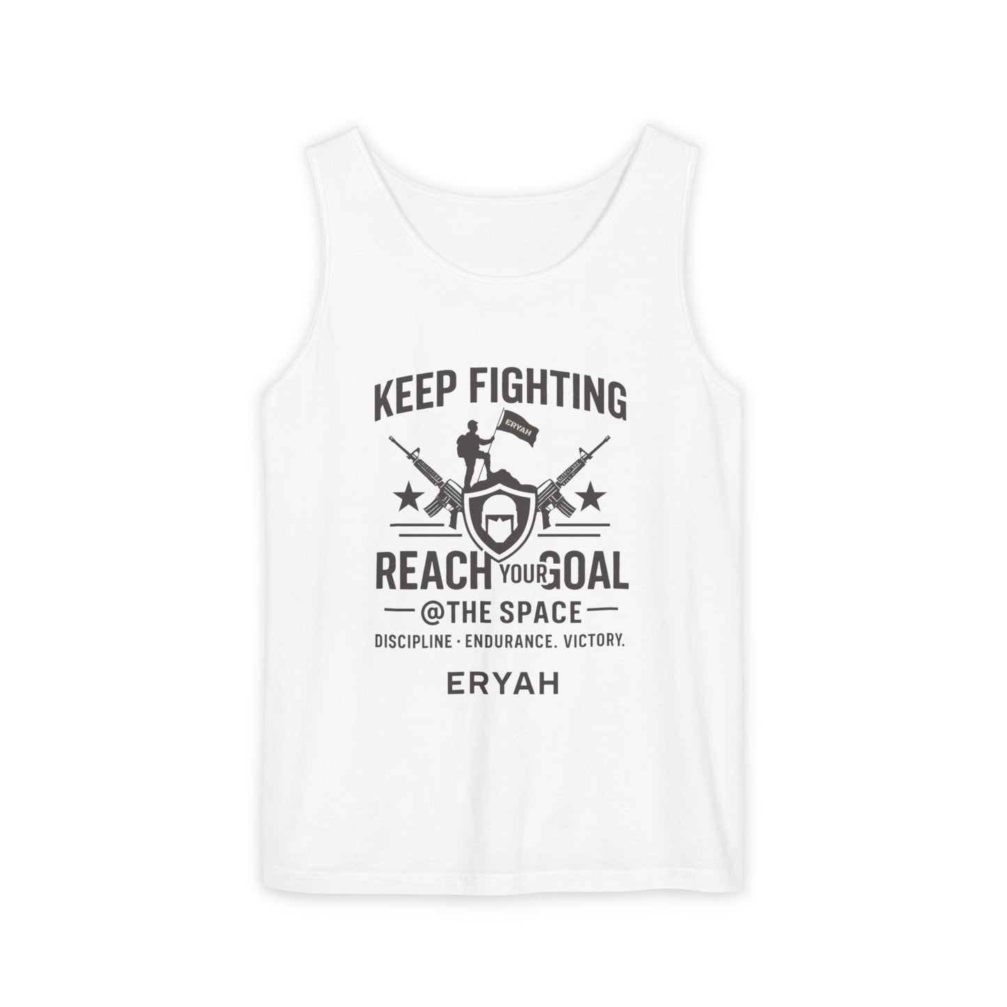Fearless Warrior Tank Top - Vintage Garment-Dyed Unisex Gym Shirt