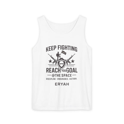 Fearless Warrior Tank Top - Vintage Garment-Dyed Unisex Gym Shirt