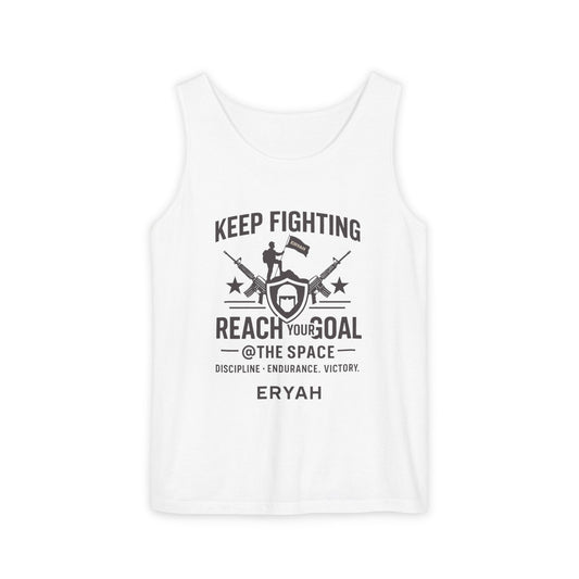 Fearless Warrior Tank Top - Vintage Garment-Dyed Unisex Gym Shirt