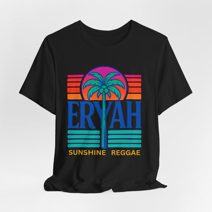 "ERYAH @ The   Space" Tropical Street Tee – Sunset & Palm Tree