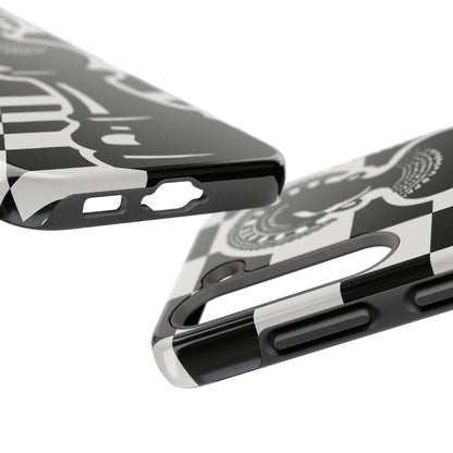 Chess Queen Phone Case, Tough Phone Cases, Stylish Accessories, Unique Gift, Geometric Design, Black and White Aesthetic