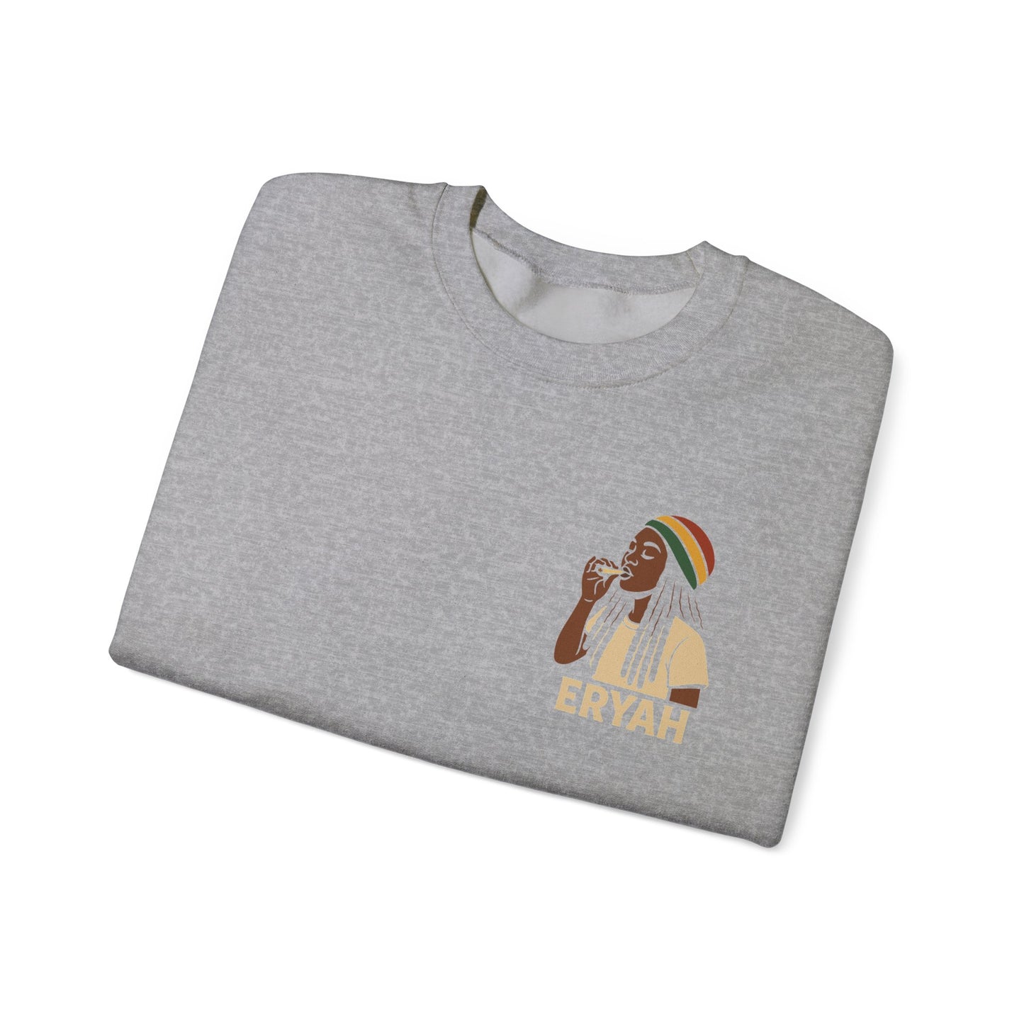 Eryah Rasta Crewneck Sweatshirt - Cozy Unisex Pullover, Perfect Gift for Music Lovers, Chill Style for Any Occasion