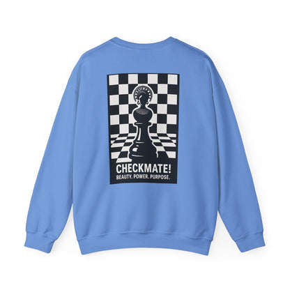 Chess Inspiration Crewneck Sweatshirt | Unisex Gift for Game Lovers, Checkmate Design, Cozy Fashion, Strategy Enthusiast Apparel