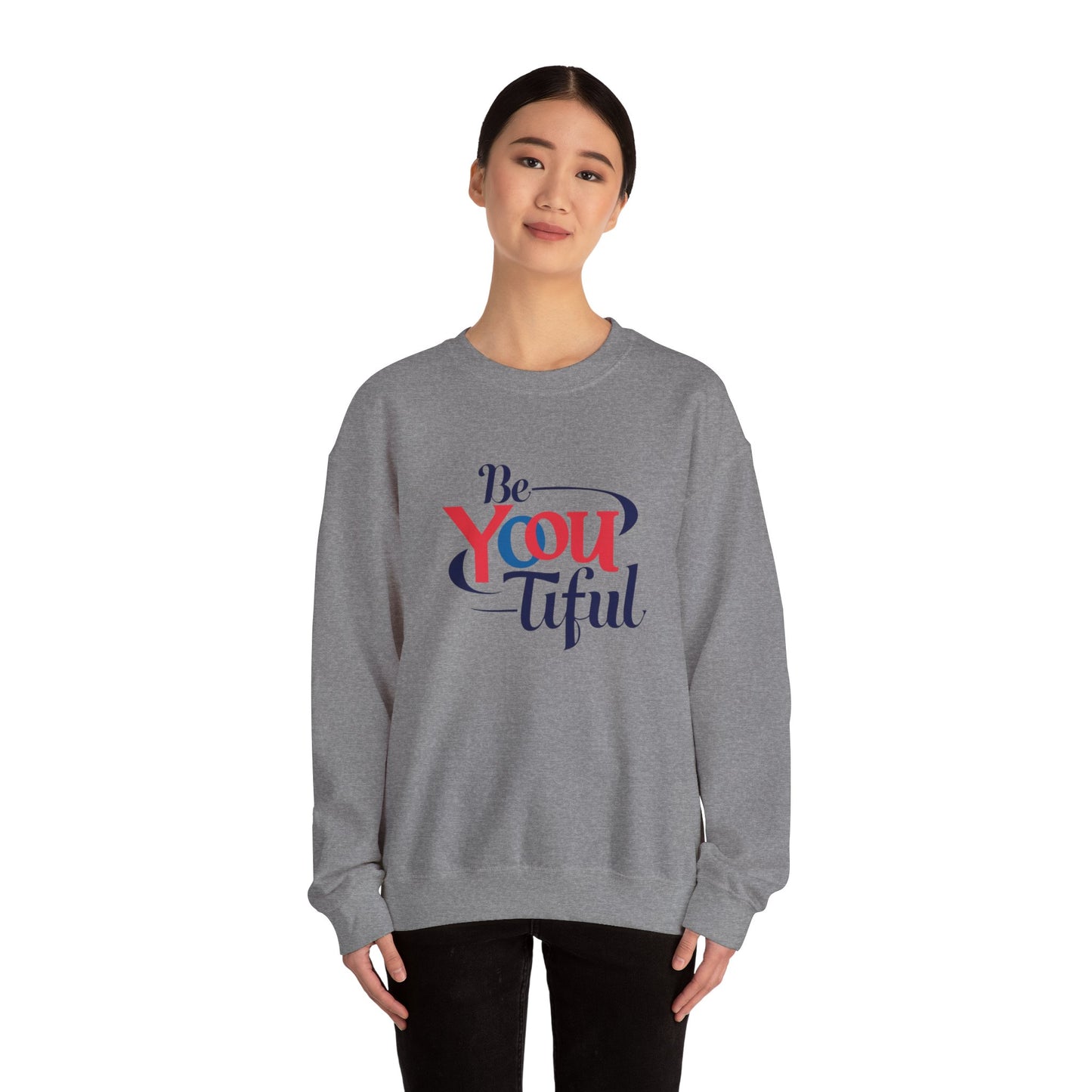 Be You Tiful Sweatshirt | Cozy Unisex Crewneck | Inspirational Gift | Casual Wear | Self-Love Reminder | Perfect for All Occasions